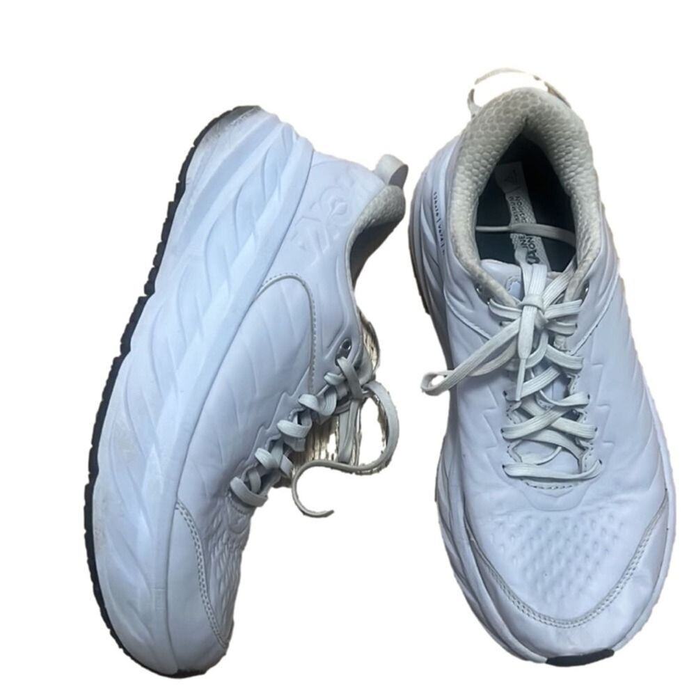 HOKA ONE ONE BONDI SR WHITE SNEAKERS SIZE 10.5
